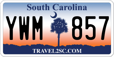 SC license plate YWM857