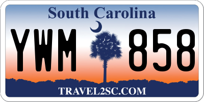 SC license plate YWM858