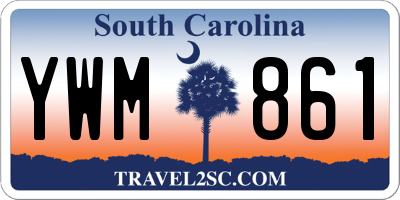 SC license plate YWM861