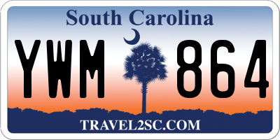 SC license plate YWM864