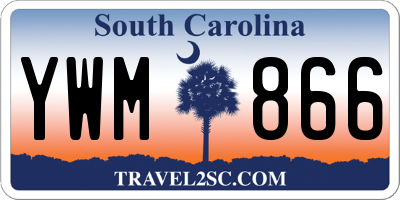 SC license plate YWM866