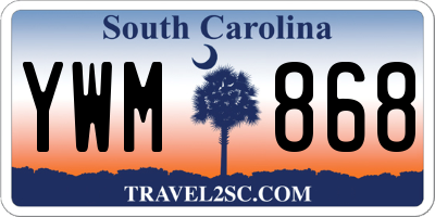 SC license plate YWM868