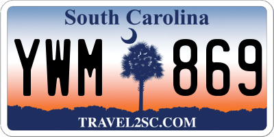 SC license plate YWM869