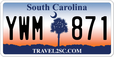 SC license plate YWM871