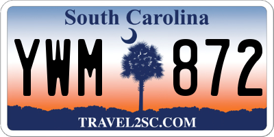 SC license plate YWM872