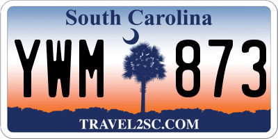SC license plate YWM873
