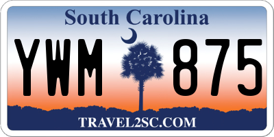 SC license plate YWM875