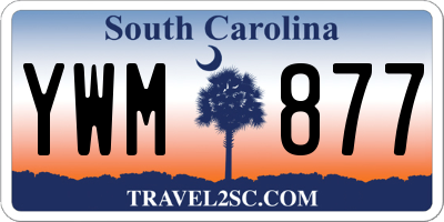 SC license plate YWM877