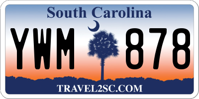 SC license plate YWM878