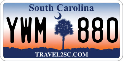 SC license plate YWM880
