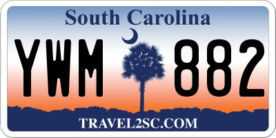 SC license plate YWM882