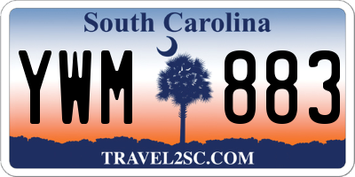 SC license plate YWM883