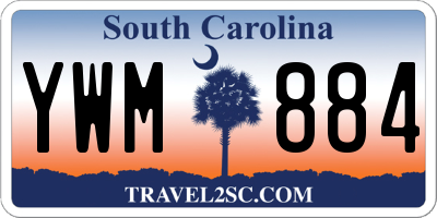 SC license plate YWM884