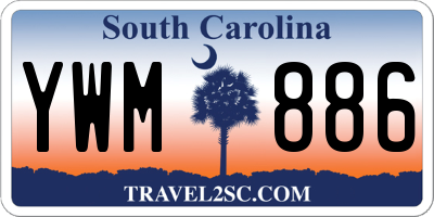 SC license plate YWM886
