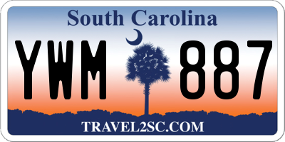 SC license plate YWM887