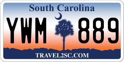 SC license plate YWM889
