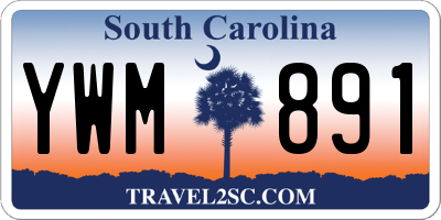 SC license plate YWM891