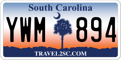 SC license plate YWM894