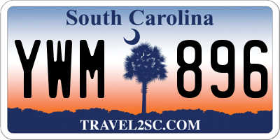 SC license plate YWM896