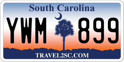 SC license plate YWM899