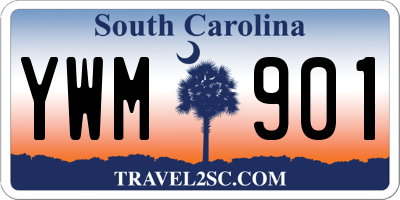 SC license plate YWM901