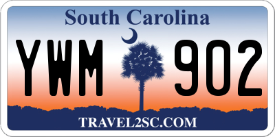 SC license plate YWM902