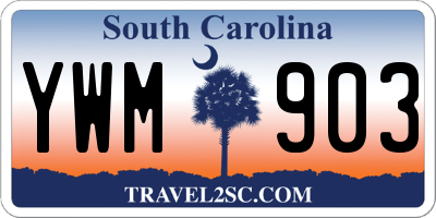 SC license plate YWM903