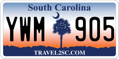 SC license plate YWM905