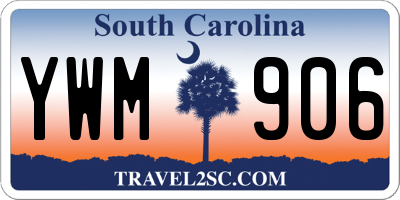 SC license plate YWM906