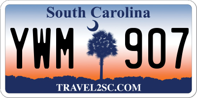 SC license plate YWM907