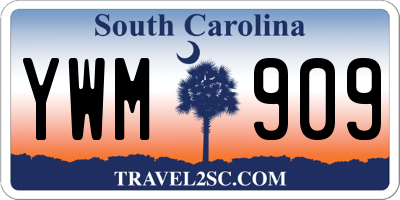 SC license plate YWM909