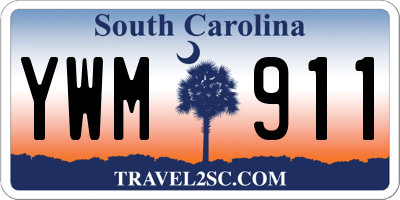 SC license plate YWM911