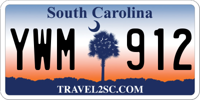 SC license plate YWM912