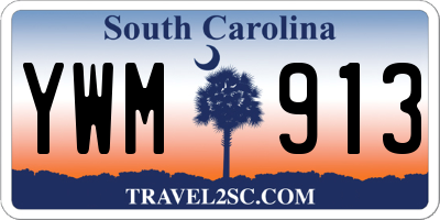 SC license plate YWM913