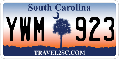 SC license plate YWM923