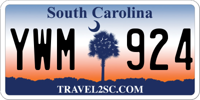 SC license plate YWM924