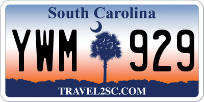 SC license plate YWM929