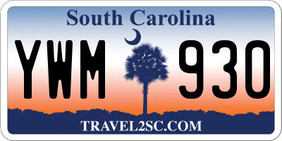 SC license plate YWM930