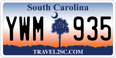 SC license plate YWM935