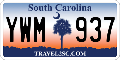 SC license plate YWM937