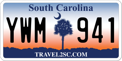 SC license plate YWM941