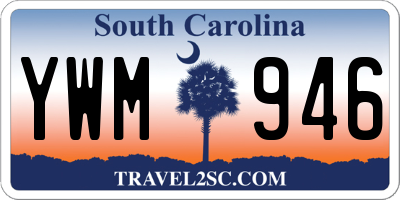 SC license plate YWM946