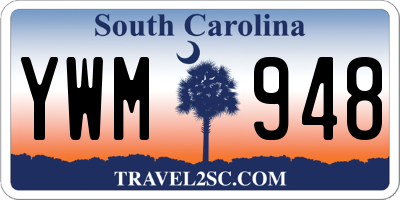 SC license plate YWM948