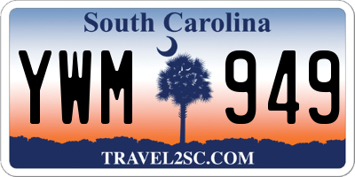 SC license plate YWM949