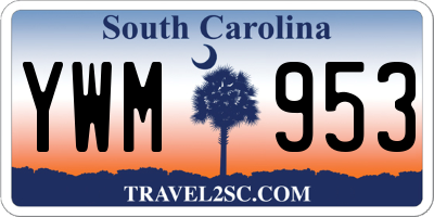 SC license plate YWM953