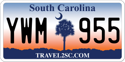 SC license plate YWM955