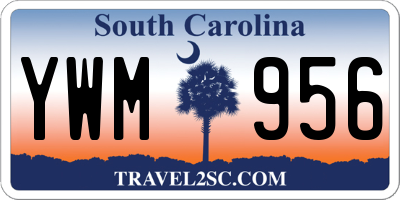 SC license plate YWM956