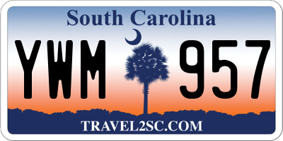 SC license plate YWM957