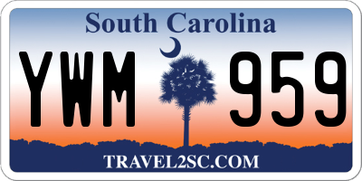 SC license plate YWM959