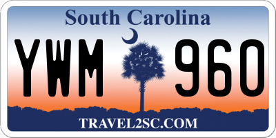 SC license plate YWM960